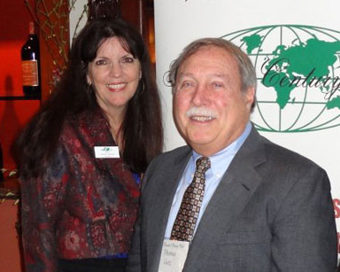 TCC President Pamela Barrus with Tom Getz, who will deliver a presentation about the Western Balkans at the June 2013 luncheon in Santa Monica. 