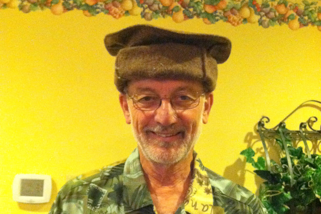 Charter member David Van Treuren wore a Pashtun hat from Afghanistan.