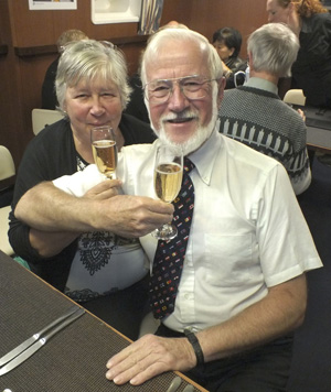 Speakers at the March meeting, Sigrid and Frank Ranier, celebrated their 46th anniversary on their recent voyage on a Russian expedition ship.