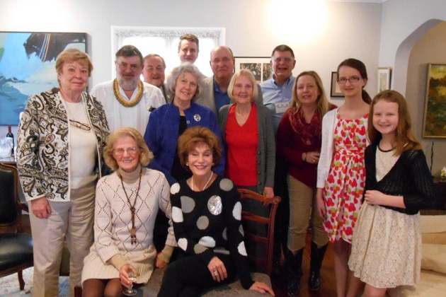 Chicago-area TCC members met on April 5 at the home of Thomas and Ellen Flannigan.