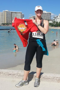  Jenny McIver of Atlanta ran her 14th marathon in 10 years in Honolulu last December.