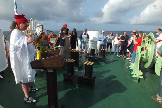 To reach the final stop in Cape Verde, there was a “Crossing the Line” ceremony.