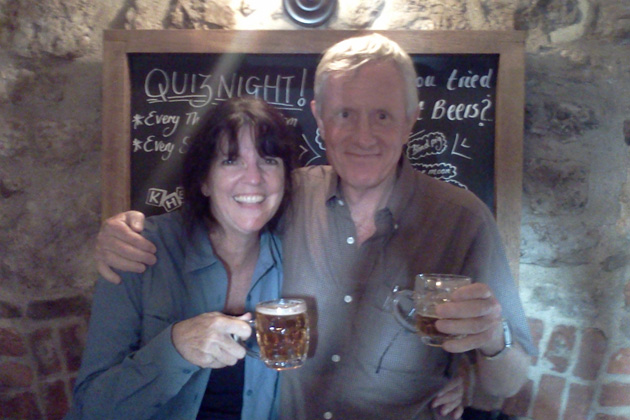 TCC Hong Kong member Rowland Burley joined Pam Barrus in the section of the Thames Path hike from Oxford to Abingdon. They’re pictured in an Abingdon pub at the end of their hike. Burley completed his visits to all the TCC destinations in December 2009.