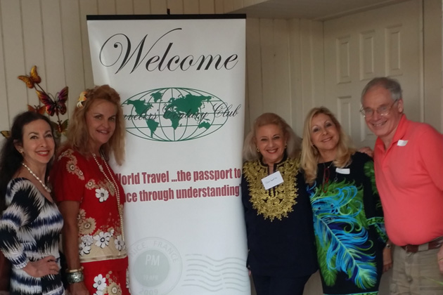Laurie Kaufman, Southeast Florida Coordinator Jan Novar, Hostess barbara Stein, Marlene Soloman and Host Ted Cookson at the December 2013 gathering of Miami-area TCC members