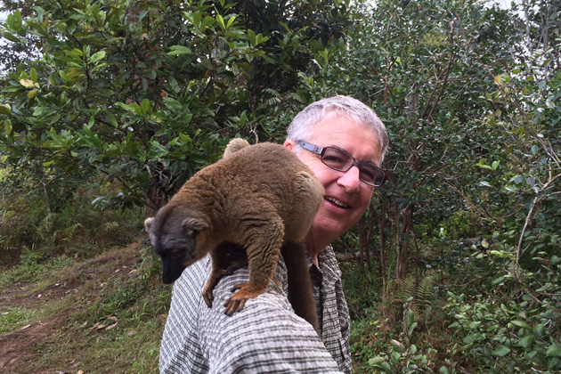 Arizona Chapter Coordinator Matt Cohen with a new friend he made during a recent photo tour of Madagascar