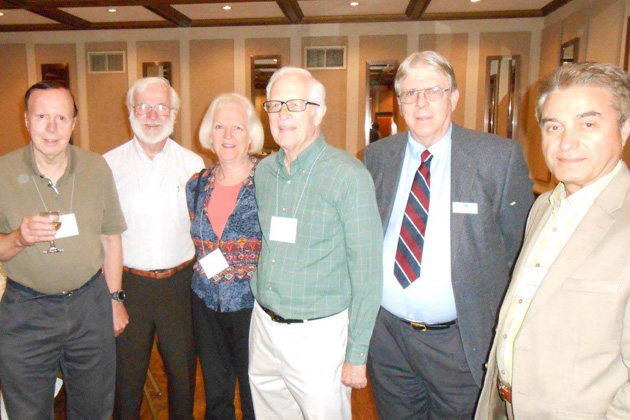 At the San Francisco September meeting: Fred Omenzetter, Frank Rainer, Janet and Jim Holl, TCC Secretary Sanford Smith and Farhad Kashani.