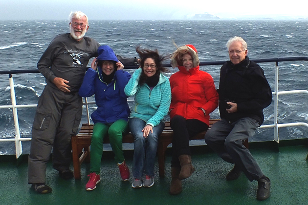 NorCal TCC members on a windy day: Frank Rainer, Michelle and Wendy Arbeit, JoAnn Schwartz and Don Fillman.