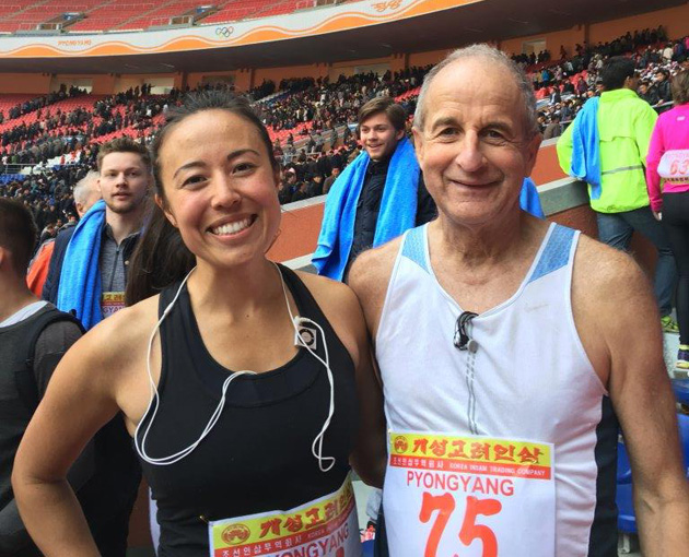 TCC’s Kansas City Coordinator Steve Fuller is pictured with new friend Sophie Hilaire after the marathon in Pyongyang, North Korea. TCC President Gloria McCoy also participated in the marathon.