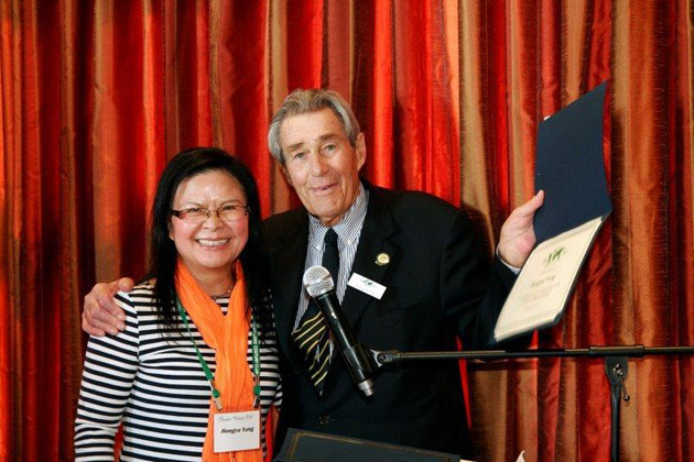 Hongyu Yang from Washington, DC, received a certificate from TCC Chairman Klaus Billep at the March luncheon in Newport Beach, for traveling to 250 destinations. By the time she picked up this certificate her country total was 278 and she expects to reach the 300 level by year end, with all 325 countries by the end of 2018.